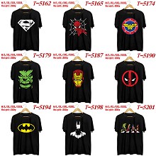 Deadpool Iron Man spider man Hulk movie cotton short sleeve t-shirt