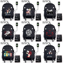 Jujutsu Kaisen anime USB charging laptop backpack ...