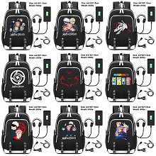 Jujutsu Kaisen anime USB charging laptop backpack school bag