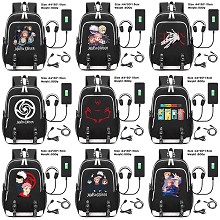 Jujutsu Kaisen anime USB charging laptop backpack ...