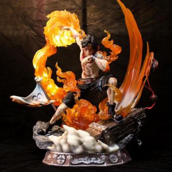 One Piece ACE anime big figure(remote control lighting)