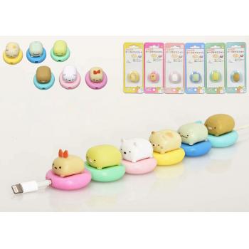 Sumikko Gurashi anime figure doll USB cable protective accessoriesset(6pcs a set)