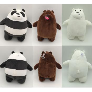 10inches We Bare Bears plush dolls set(3pcs a set)