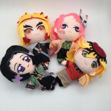 8inches Demon Slayer anime plush dolls set(4pcs a ...
