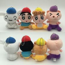 4.8inches Crayon Shin-chan anime plush dolls(4pcs a set)