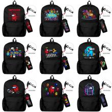 Among Us game backpack bag + pen bag