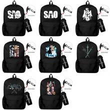 Sword Art Online anime backpack bag + pen bag