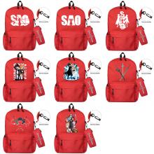 Sword Art Online anime backpack bag + pen bag