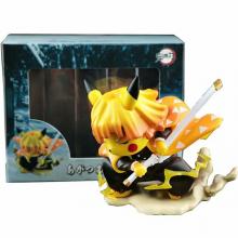 Demon Slayer Pikachu cos Agatsuma Zenitsu anime figure