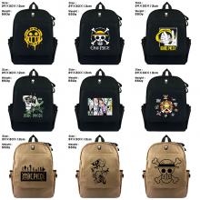 One Piece anime canvas backpack bag