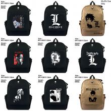 Death Note anime canvas backpack bag