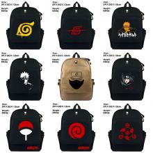 Naruto anime canvas backpack bag