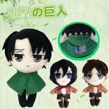 8inches Attack on Titan Levi Eren Mikasa anime plu...