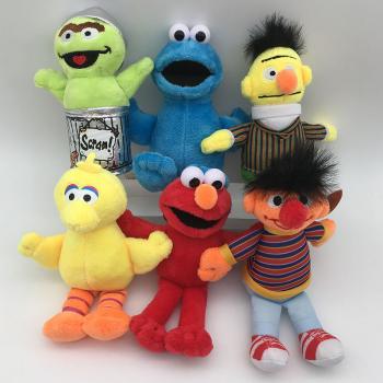 6inches Sesame Street anime plush doll(6pcs a set)