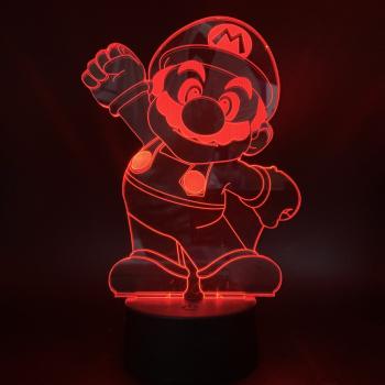 Super Mario  3D 7 Color Lamp Touch Lampe Nightlight+USB