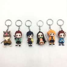 Demon Slayer anime figure doll key chain