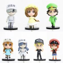 Hataraku Saibou Cells At Work anime figures set(7pcs a set)(OPP bag)