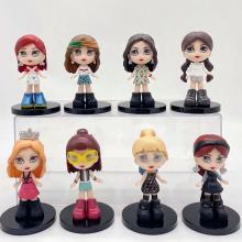 Black Pink star figures set(8pcs a set)(OPP bag)