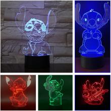 Stitch anime 3D 7 Color Lamp Touch Lampe Nightlight+USB