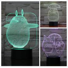 TOTORO anime 3D 7 Color Lamp Touch Lampe Nightlight+USB