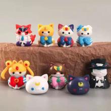 Sailor Moon cat anime figure dolls set(9pcs a set)...