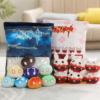 Genshin Impact game anime snack pillow plushs a set