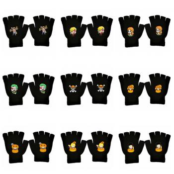 One Piece anime fingerless gloves a pair