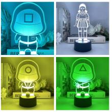 Squid game 3D 7 Color Lamp Touch Lampe Nightlight+...