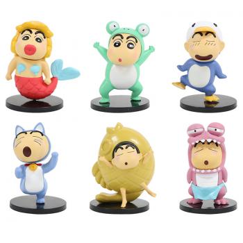 Crayon Shin-chan animal anime figures set(6pcs a set)