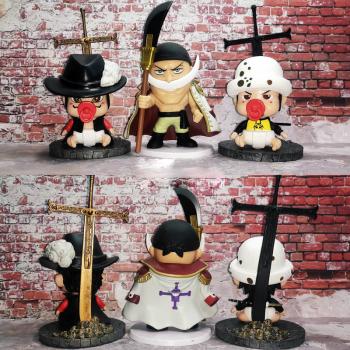 One Piece anime figures set(3pcs a set)(OPP bag)