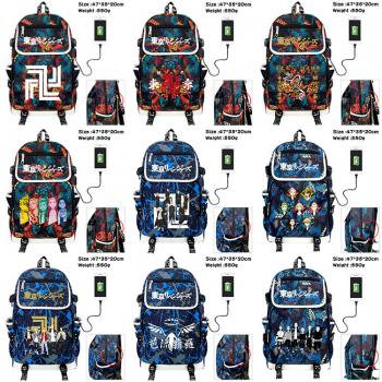 Tokyo Revengers anime canvas camouflage backpack bag