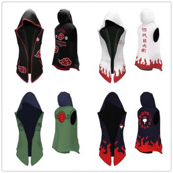 Nuruto anime cosplay thick hoodie Hooded Cape Coat