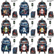 Demon Slayer anime canvas camouflage backpack bag