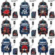 Naruto anime canvas camouflage backpack bag