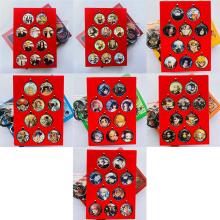 Jujutsu Kaisen Naruto One Piece anime key chains set(10pcs a set)