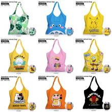 Totoro Spongebob anime canvas satchel shoulder bag handbag