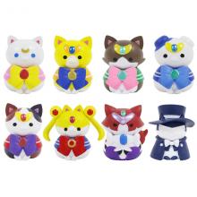 Sailor Moon cat anime figure dolls set(8pcs a set)...