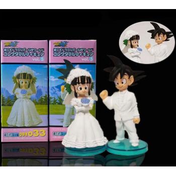 Dragon Ball Son Goku Kiki Gigi marry wedding anime figures set(2pcs a set)