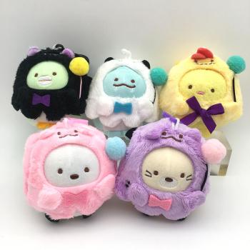 2.4inches Sumikko Gurashi anime plush dolls set(5pcs a set)