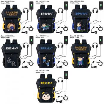 Ranking of Kings anime USB nylon backpack school bag