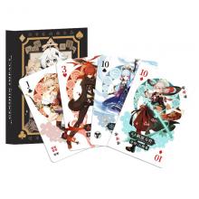 Genshin Impact game playing cards pokers