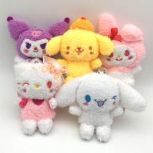 4.8inches Kulomi hello kitty plush dolls set mix(5...