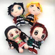 9inches Demon Slayer anime plush dolls set(4pcs a set)