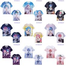 Re:Life in a different world from zero milk silk fabric t-shirt t shirts