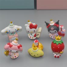 Cinnamoroll kuromi Kitty My Melody anime figure (6pcs a set)