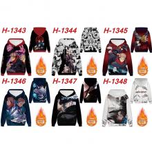 Jujutsu Kaisen thickened and cashmere hoodie sweater cloth