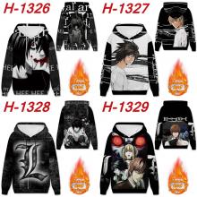 Death Note thickened and cashmere hoodie sweater cloth