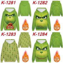 The Grinch thickened and cashmere hoodie sweater c...