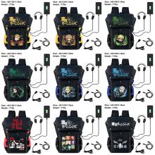 Tokyo Revengers anime USB nylon backpack school ba...