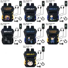 Ranking of Kings anime USB nylon backpack school b...